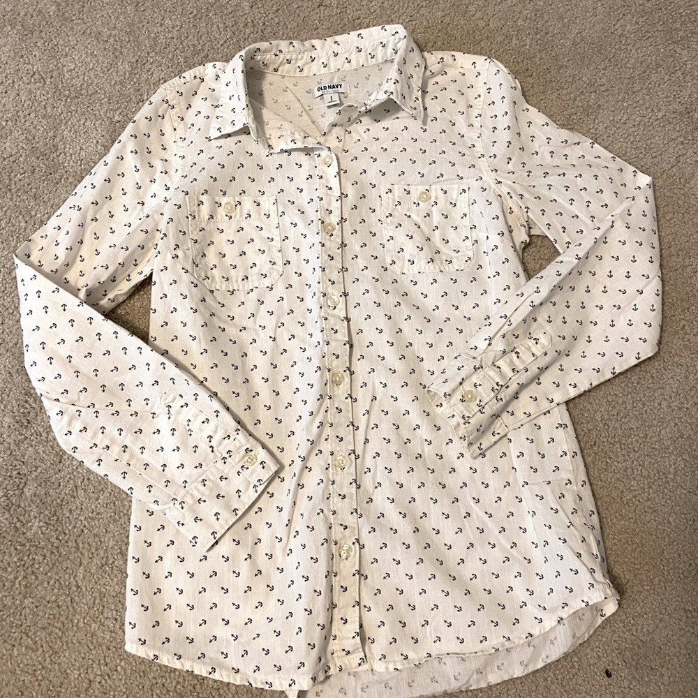 Old Navy Chase Button Down Anchor - image 1